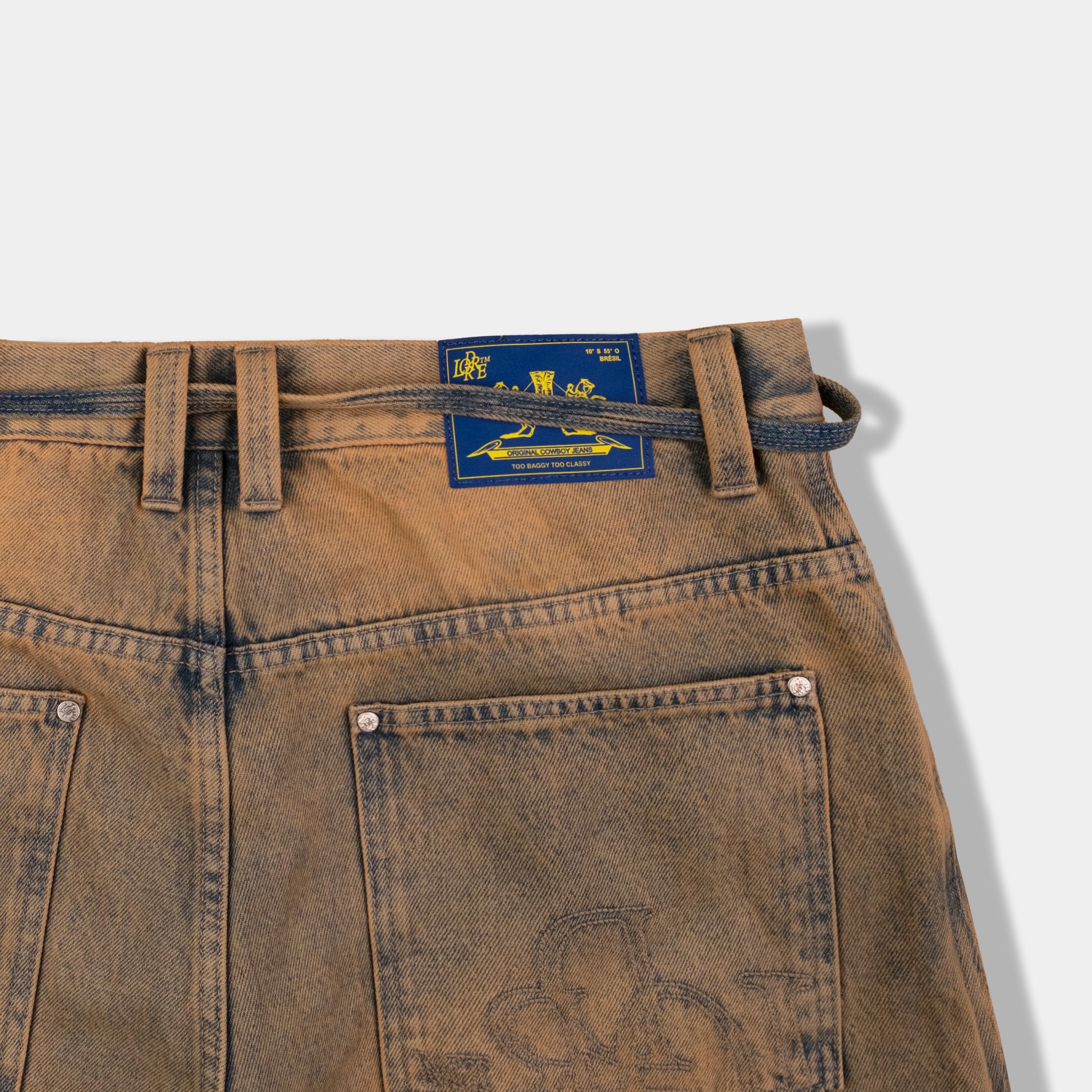 ACID DENIM SHORTS